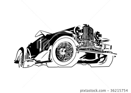 classic vintage retro car , vector design 36215754