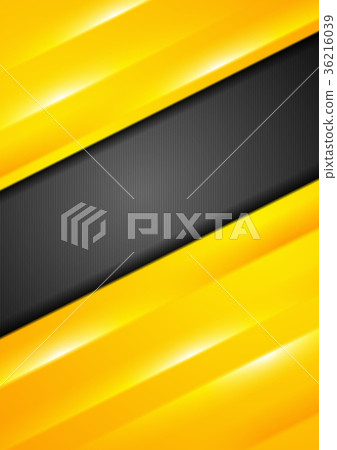 Bright yellow stripes abstract flyer design - Stock Illustration ...