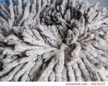 close up dirt on the cloth of the floor mop 36216187