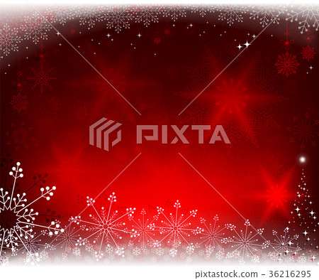 christmas red background with fir tree - Stock Illustration [36216295 ...