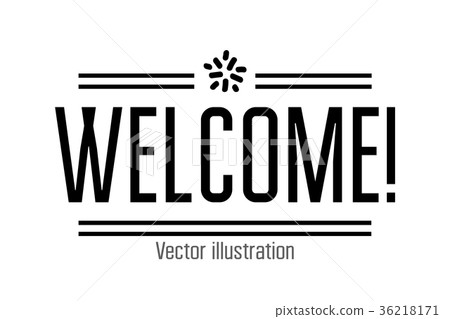 Welcome card, banner. Beautiful greeting old retro Welcome card, banner. Beautiful greeting old retro 36218171