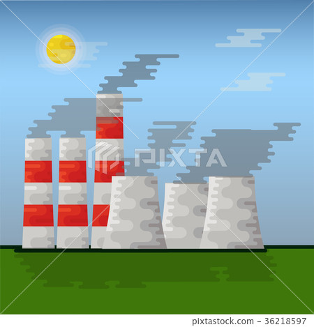 Power station vector illustration. Power station vector illustration. 36218597