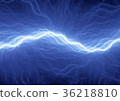 Electric lighting, abstract blue storm 36218810
