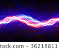 Electric lighting, abstract blue storm 36218811