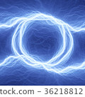 Coil lightning,blue electrical abstract 36218812