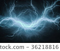 Blue electric lightning 36218816