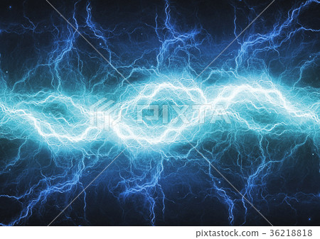 Blue lightning - abstract electrical background Blue lightning - abstract electrical background 36218818