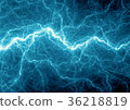 Blue lightning - abstract electrical background 36218819