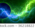 Green and cyan electric lighting 36218822