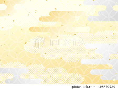 金和銀Kasumi樣式背景 金和銀Kasumi樣式背景 36219589