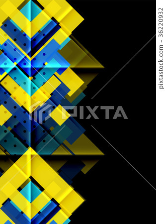 Color arrows on black background 36220932