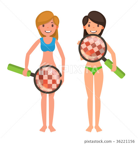 Check Breast And Vaginal Flora Vector. Naked Woman 36221156