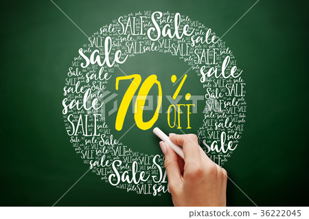 70% OFF Sale word cloud collage 70% OFF Sale word cloud collage 36222045