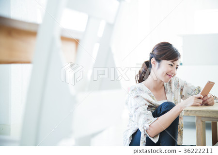 女人智能手機少婦互聯網可愛的生活 36222211