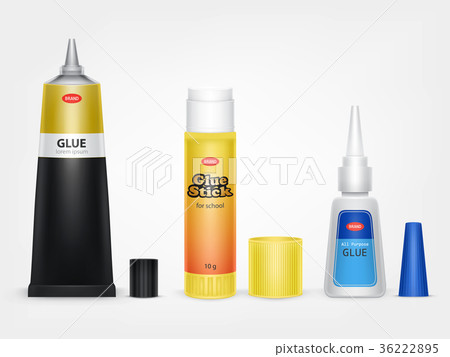 Super and moment glue tubes realistic vector 36222895