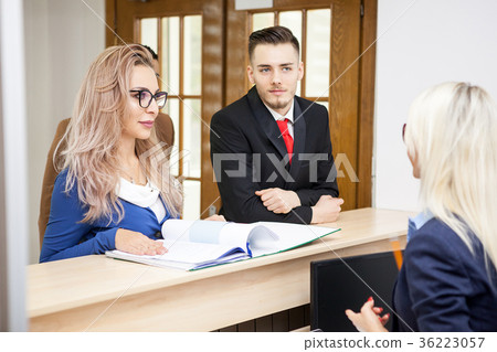 Business lady in the waiting are looking at 36223057