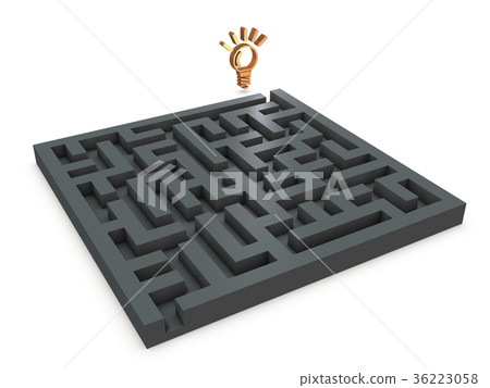 一個抽象的3DCG，代表著凌亂迷宮之前的解決方案 36223058