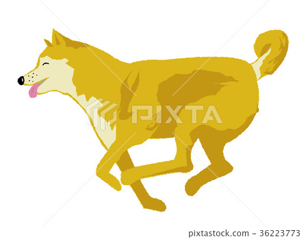 Running dog illustration 36223773