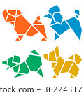 Origami Dogs Icon Set 36224317