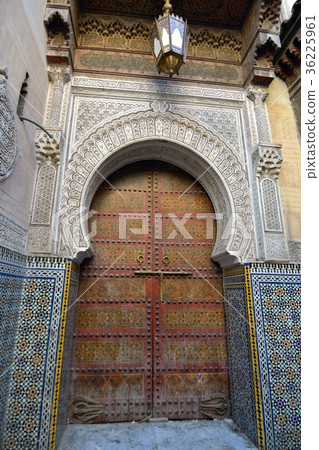Beautiful gate in the Fez Medina of Morocco Beautiful gate in the Fez Medina of Morocco 36225961
