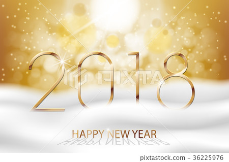 Vector Happy New Year 2018 - New Year Colorful 36225976