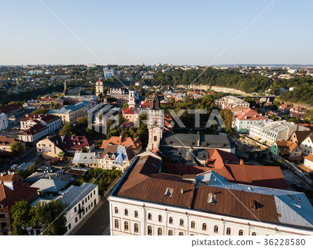 Aerial view of Kamianets-Podilskyi city in Ukraine 36228580