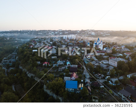 Aerial view of Kamianets-Podilskyi city in Ukraine 36228591