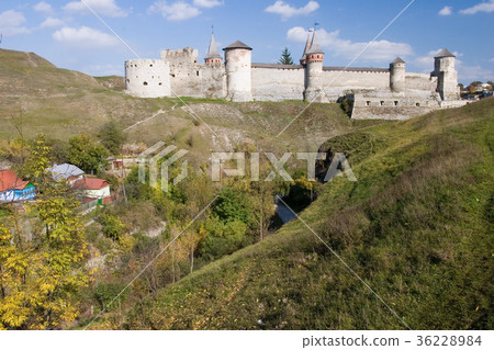 Summer view to castle in Kamianets-Podilskyi Summer view to castle in Kamianets-Podilskyi 36228984