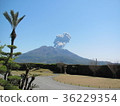 Sakurajima which raises plume 36229354