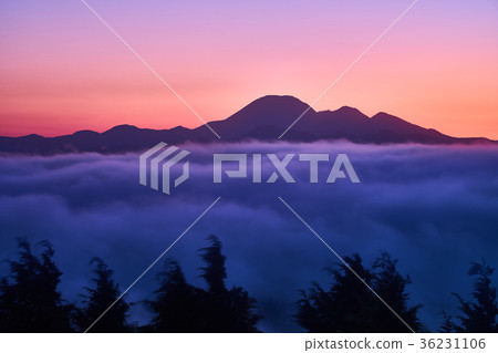 從Sennoyama看到的黎明前的Sanbozan 從Sennoyama看到的黎明前的Sanbozan 36231106