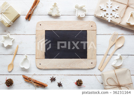 Above view of food cooking & merry Christmas. Above view of food cooking & merry Christmas. 36231164
