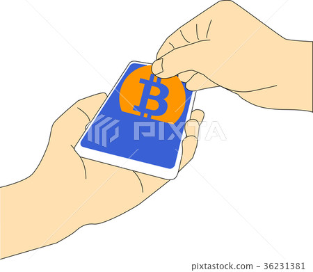 Bitcoin deposit illustration 36231381