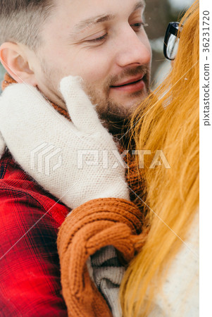Sensitive close-up portrait of the red head woman Sensitive close-up portrait of the red head woman 36231720