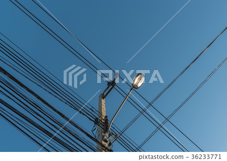 street light, electric spotlight pole 36233771