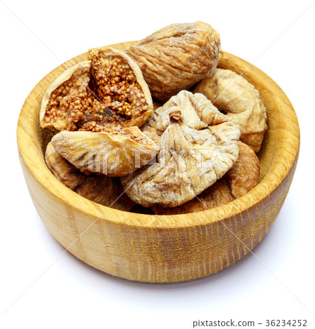 dried figs isolated on white background. clipping 36234252