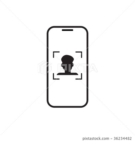 Smart Phone Scanning Person, Face Recognition Smart Phone Scanning Person, Face Recognition 36234482