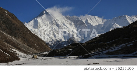 Mount Cho Oyu seen from Gokyo, Nepal. Mount Cho Oyu seen from Gokyo, Nepal. 36235100