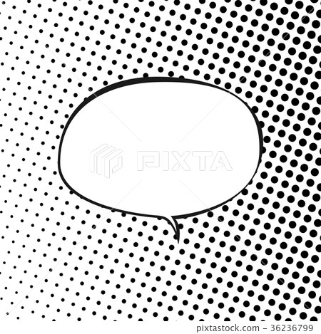 Oval Speech Bubble on Pop Art Background 36236799