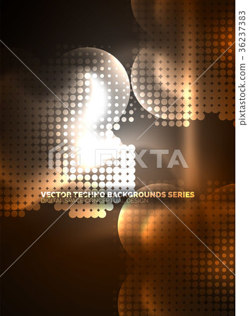 Shiny neon glowing circles, dot particles Shiny neon glowing circles, dot particles 36237383