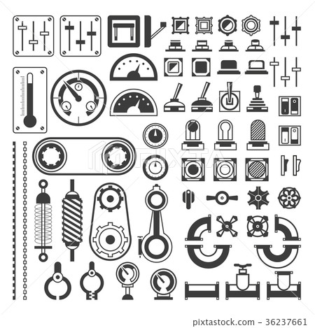 Set of measuring equipment - modern vector 36237661