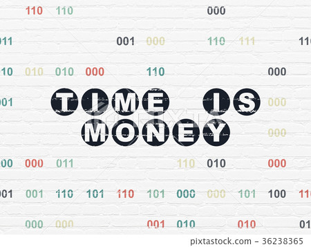 Time concept: Time is Money on wall background Time concept: Time is Money on wall background 36238365