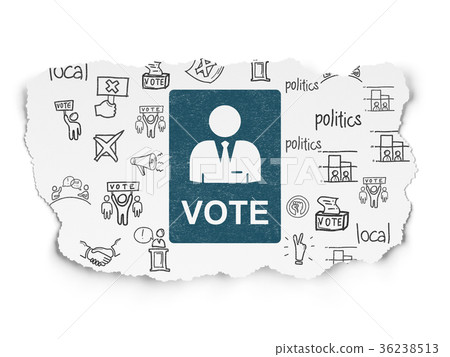Political concept: Ballot on Torn Paper background 36238513