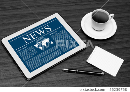 News on digital tablet. News on digital tablet. 36239768