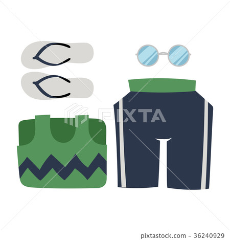 Beachwear bikini vector cloth fashion looks beach Beachwear bikini vector cloth fashion looks beach 36240929