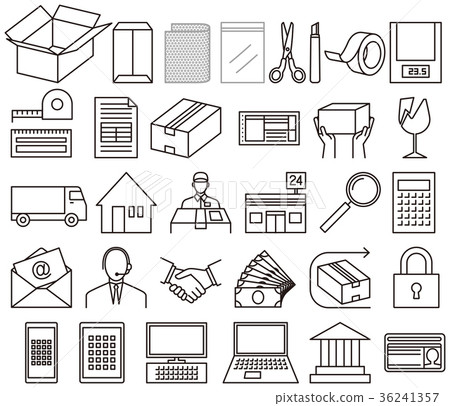 Flea market auction icon by internet communication 36241357