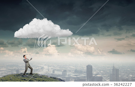 Man catch cloud Man catch cloud 36242227