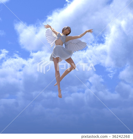 Cute angel fairy fairy perming3DCG illustration material 36242268