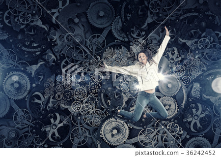 Dancer girl in jump Dancer girl in jump 36242452