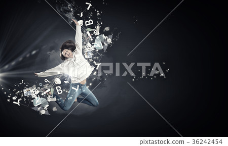 Dancer girl in jump Dancer girl in jump 36242454