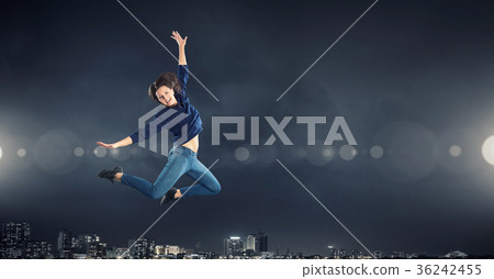 Dancer girl in jump Dancer girl in jump 36242455
